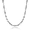 Ariana Lucci 14K White Gold Filled Italian Curb Chain Necklace, 5mm Width Size, Non Tarnish Cuban Link Chain for Men and Women, Genuine 1/20 14K Gold Filled Made in Italy, 28"