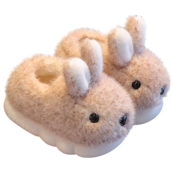 XXWXYD Boys Girls Winter Bunny Slipproof Fuzzy Plush House Shoes 𝖢ozy Warm Indoor Outdoor Cotton Lined Comfort for Toddler Kids