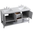 thumbnail image 3 of Elegant Decor Aubrey 60" Double Quartz Top Bathroom Vanity in Gray, 3 of 15