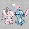 thumbnail image 2 of Women's Lilo & Stitch With Angel Couple Graphic Tee Athletic Heather Medium, 2 of 4