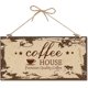 thumbnail image 1 of Letrero decorativo de madera para cafetería, decoración del hogar, placa de madera para colgar en la pared, tablero de madera, letrero para puerta, 1 of 7