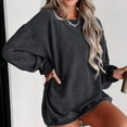 thumbnail image 5 of 2025 Fall Winter New Fashion Polo Neck Long Sleeve Women's Loose Sweatshirt - Bat Sleeve Casual Pullover Solid Color Street Style Top Women's Fashion Hoodies & Sweatshirts, 5 of 11