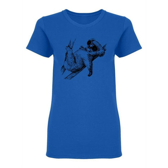 Black And White Koala T-Shirt Women -Image by Shutterstock, Female Large