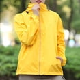 thumbnail image 2 of Wutalume Women's Solid Color Hooded Long Sleeve Jacket Lightweight Windbreaker Sun Protection Coat for Outdoor Hiking Running Sports,Yellow S, 2 of 6