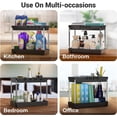 thumbnail image 4 of GHSDFBB Under Sink Organizer, Under Cabinet Basket Organizer Drawer with Hooks, Bathroom Standing Rack, Multi-Purpose Storage Shelf, Silver, 4 of 7