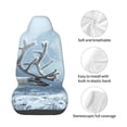 thumbnail image 4 of Wukai Winter Reindeer In Snowy Mountains Full Set Car Seat Covers with Soft Padding Universal Auto Front Seats Protector and Cushion Mat, 4 of 5