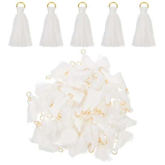 Shisuyan 100pcs DIY Decor Tassels Delicate Tassel Ornaments Hanging Bright Color Tassels