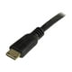 StarTech.com 1 ft Ethernet HDMI Câble Haute Vitesse - HDMI vers HDMI Mini- M/M (HDMIACMM1) - Câble HDMI avec Ethernet - Mâle HDMI vers mini Mâle HDMI - 1 ft - Blindé - Noir – image 2 sur 3