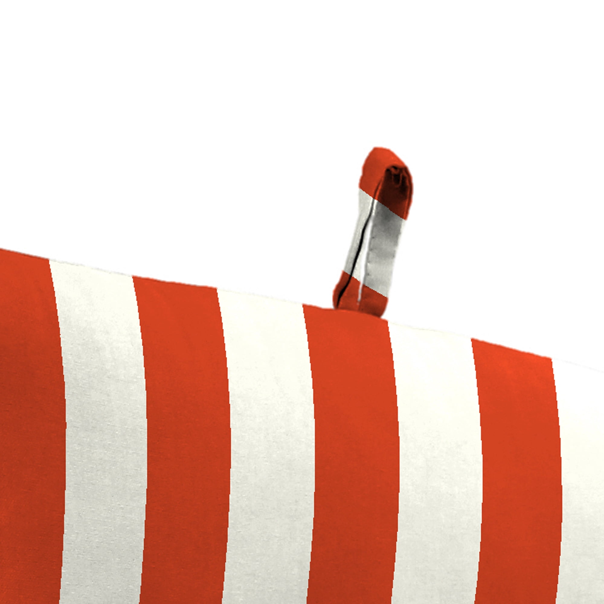 Jordan Manufacturing 42" x 20" Congo Gourd Orange and White Stripe Rectangular Outdoor Chair Cushion with Ties and Hanger Loop