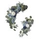 thumbnail image 3 of 2x Juego de flores para arco de boda Arreglo floral Guirnalda de hojas verdes Decoración para Azul, 3 of 9