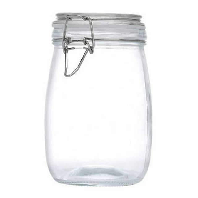 KER Leak Proof Airtight Latching Glass Storage Jars With Secure Lock Lids For Kitchen Pantry Organization And Food Preservation