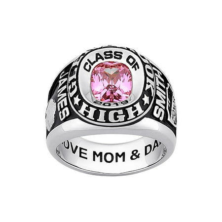 Personalized Guy's Classic Platinum Plated Celebrium Double Row Class Ring