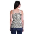 thumbnail image 4 of Moomaya Casual Shoulder Strap Flared Hem Cotton Slub Printed Women Summer Top, 4 of 5
