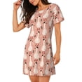 thumbnail image 2 of Lsque goose bird and daisy Pattern Nightgowns for Women Sleep Shirts Short Sleeve Nightshirt Pullover Nightdress Soft Sleepwear Relaxed Fit Nightdress, 2 of 6