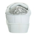 thumbnail image 5 of Kensie Girl Girls Glitter Hook and Loop Casual Sneakers, Toddler and Little Kids White with Silver Stars , Size 8, 5 of 8