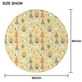 thumbnail image 6 of Yellow Princess Castle Unicorn Pattern Round Tablecloth 60"x60",Wrinkle Wipeable Table Cloth for Kitchen Dining Room Picnic Patio Party, 6 of 6