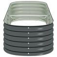 thumbnail image 6 of vidaXL 1 Piece Galvanized Steel Raised Garden Bed 94.5"x94.5"x17.3" Outdoor Garden Flower Box, 6 of 10