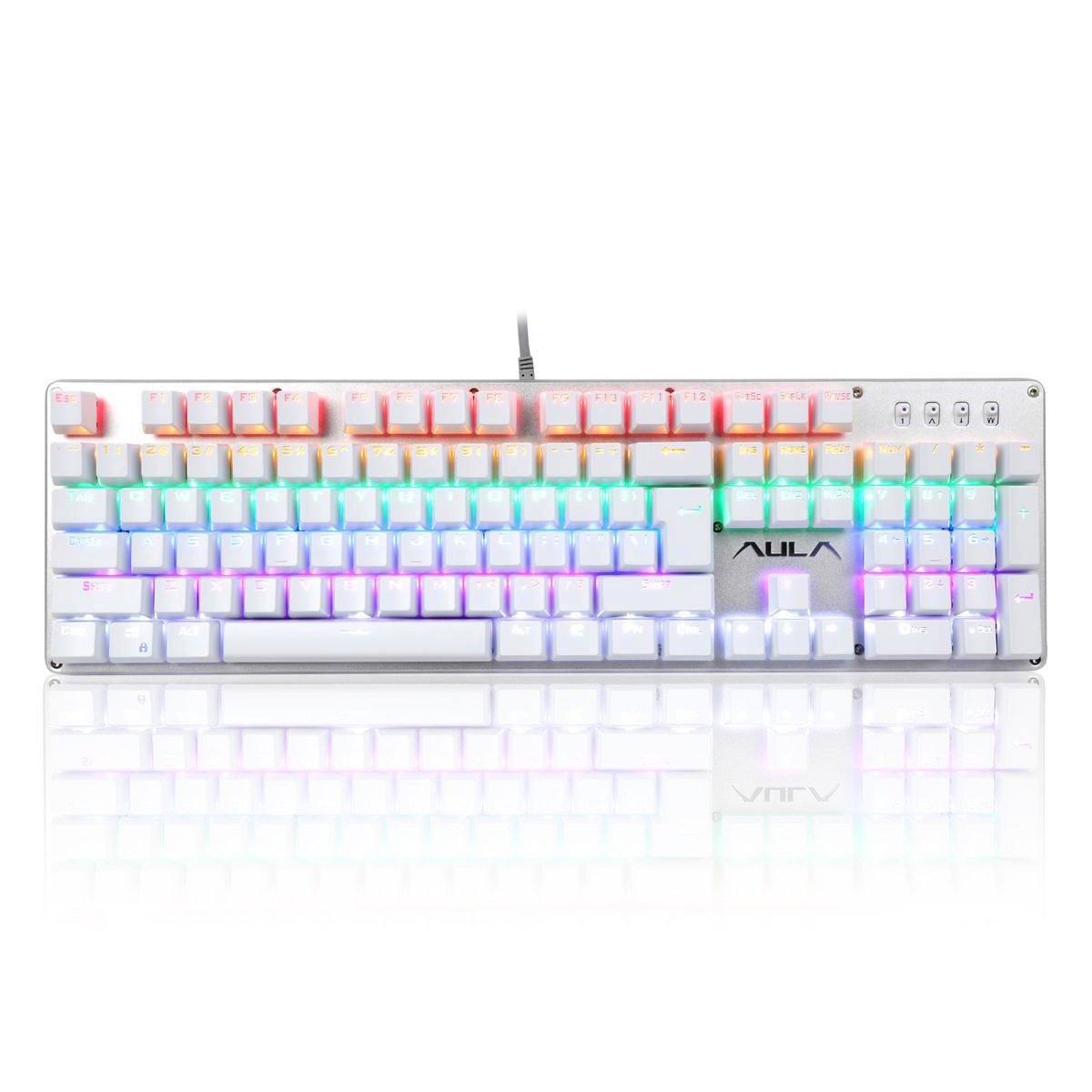 aula unicorn backlit mechanical keyboard with multi-color led illuminated gaming computer?