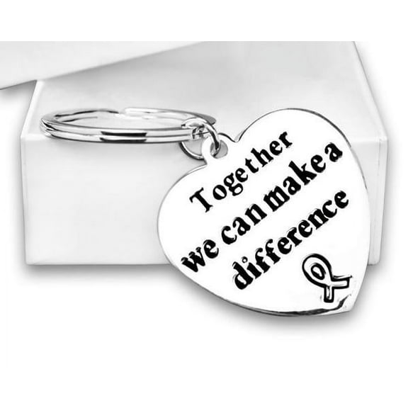 Silver Big Heart Keychains