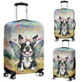 thumbnail image 2 of Welcome Spring Fairy Boston Terrier in Flower Meadow Travel Luggage Cover Gentleman Dog Lover Gifts Suitcase Dust Protective Decor - 13002, 2 of 5