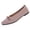 Pink, variant on Gpaecead Women's Metal Bow Knit Flats Pointed Toe Breathable Slip On Ballet Shoes With Cushioned Insole For Office And Casual Pink