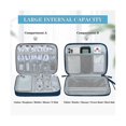 thumbnail image 4 of Electronics Organizer Travel, Travel Cord Organizer Case, Compact Electronics Accessories Bag - Nav, 4 of 5