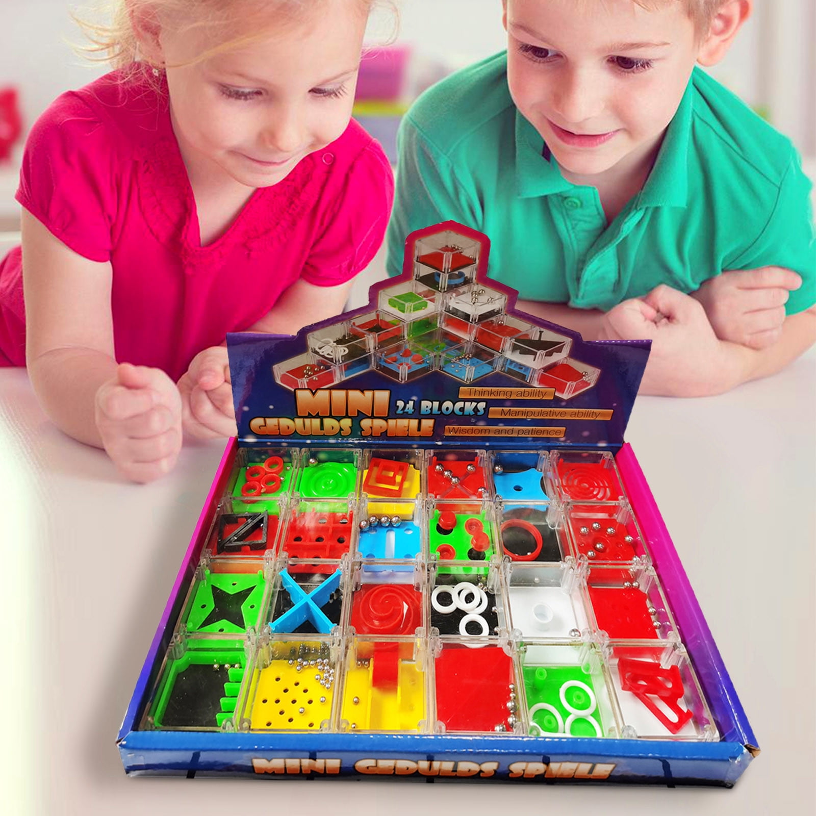 YUNAFFT Mini Cube Puzzle Box Set, Brain Game Maze Puzzle Box 3D Three-Dimensional Ball Maze Funny and Cool Brain Teasers