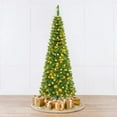 thumbnail image 4 of Artificial Christmas Tree Holiday Decorations Christmas Gift Christmas Tree Christmas Decor Artificial Slim Christmas Tree Xmas Decoration /w100LED Lights Warm White5 6 7ft, 4 of 10