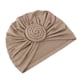 thumbnail image 1 of Guardurnaity Pañuelo de algodón para la cabeza, sombrero, mezcla de flores rosas, gorros Hijabs de moda, tela elástica, tocado atractivo, Camello 2piezas, 1 of 6