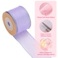 thumbnail image 3 of Cinta de Organza con Alambre Uxcell, 1-1/2 Pulgadas x 10 Yardas, Púrpura Metálica para Manualidades y Decoraciones, 3 of 7
