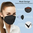 thumbnail image 2 of KN95 Face Masks for Adults Men Women Black 5 Ply Mask 30PCS, 2 of 7