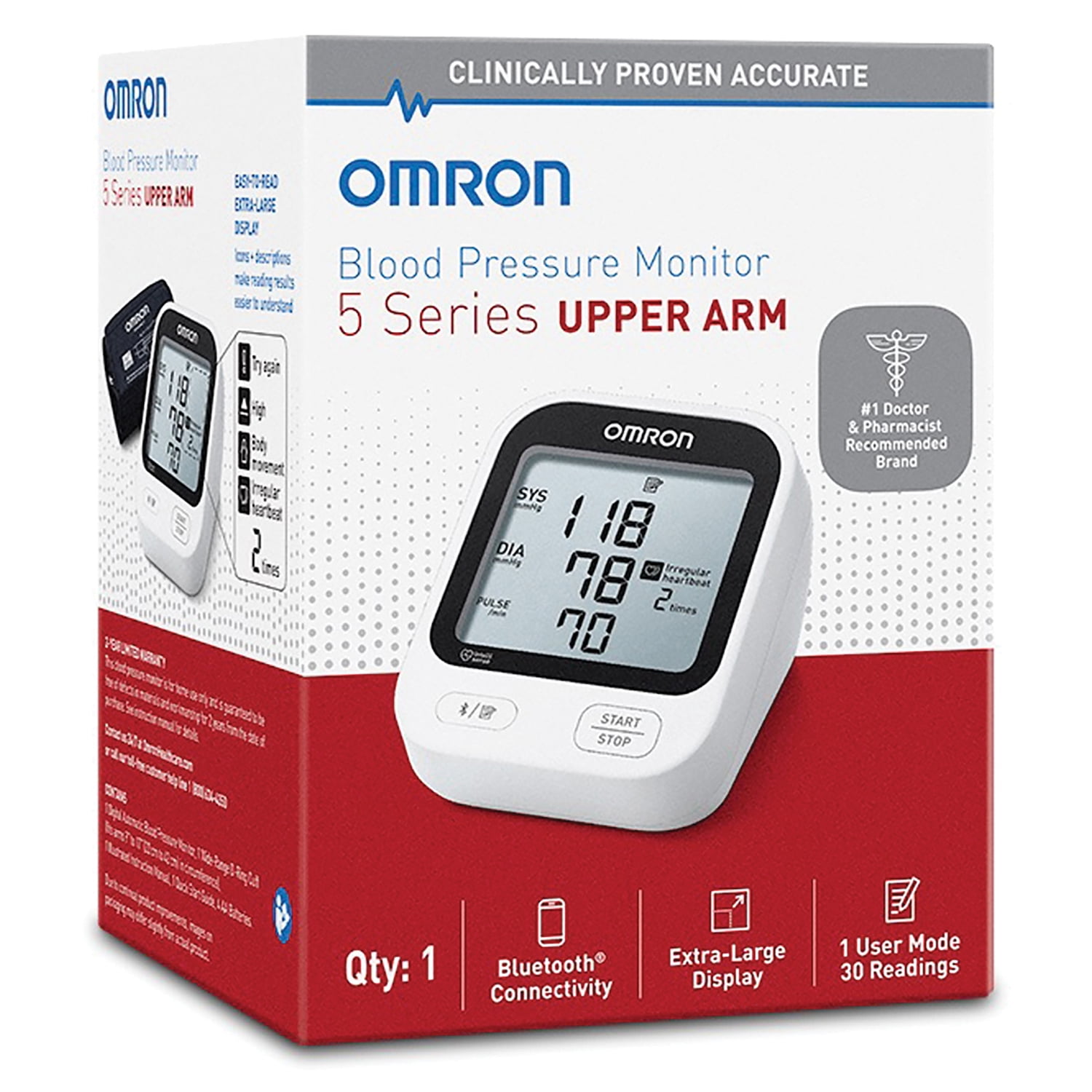 Omron SC-150 Digital Scale with Bluetooth Connectivity and 5 Series Digital Upper Arm Blood Pressure Monitor with D-Ring Cuff Kit, BP7255, SC-150