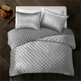 thumbnail image 5 of Posh Living Safiya Velvet 3pc Full/Queen Comforter Set Silver, 5 of 6