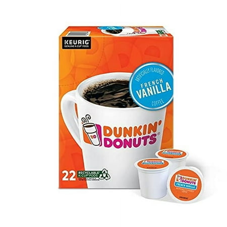 6016577 Dunkin Donuts French Vanilla Coffee K-Cups, Pack of 22