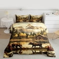 thumbnail image 2 of Homewish Safari Bear Moose Bedding Comforter Set,Rustic Farmhouse Cabin Twin Comforter Sets,Autumn Country Plant Bedding Set For Boys Teens,Super Cozy Room Decor Reversible,2 Pieces, 2 of 8