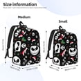 thumbnail image 2 of Goofa The Nightmare Before Christmas Pattern Durable Canvas Daypack - High-Quality Vintage Backpack, Compact & Versatile for Travel and Everyday Use-Medium, 2 of 5