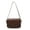 Brown, variant on Fashion retro PU leather saddle bag shoulder crossbody bag female solid color underarm bag-brown