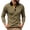 #0483-Khaki, variant on Ceisia Men All Over Geometric Print Contrast Collar Long Sleeve Slim Fit Casual Polo Shirt For Business Casual Daily Travel Vacation Gift