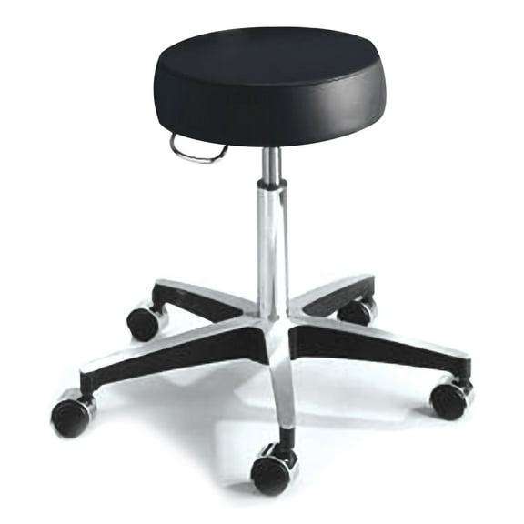 McKesson Round Pneumatic Exam Stool, Comfortable Medical Chair - Black, Adjustable Height, 1 Ct