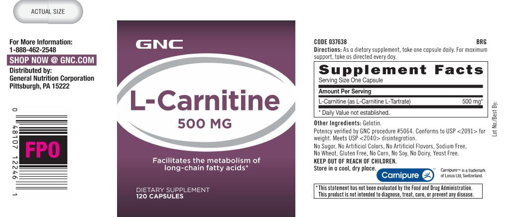 Gnc L Carnitine 500 Mg Walmart Com Walmart Com
