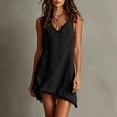 thumbnail image 5 of Erwazi Dresses for Women V Neck Adjustable Strap V Neck Dress Trendy Soft able Cut Ideal Casual Daily Mini Dresses, 5 of 9