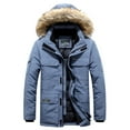 thumbnail image 4 of Male Winter Warm Casual Padded Jacket Thickened Mid Length Pocket Design Hooded Collar Padded Jacket, 4 of 5