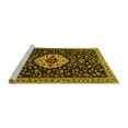 thumbnail image 2 of Ahgly Company Machine Washable Indoor Rectangle Medallion Yellow Traditional Area Rugs, 6' x 9', 2 of 4