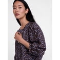 thumbnail image 5 of Scenario Women's and Women's Plus Blouse with 3/4-Length Puff Sleeves, Sizes XS-4X, 5 of 6