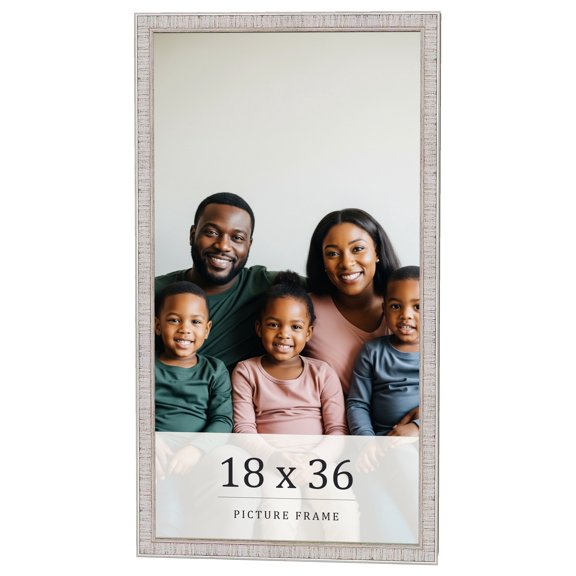 18x36 Frame White Real Wood Picture Frame Width 0.75 inches | Interior Frame Depth 0.5 inches |