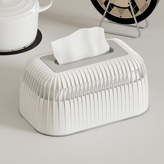 Tissue Box Cover Square - Plastic Facial Tissue Box Holder - High-end Luxury Paper Drawer High Value T Plastic Coffee Table Paper Drawer, Bedroom Dresser, Office, Bathroom Decor