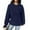 Blue, variant on Tthxqing Womens Waffle Hoodies Causal Long Sleeve Loose Fit Pullovers Fall V Neck Drawstrings Sweatshirt Tops with Pockets Red1 S