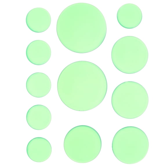 FOMIYES 12 Pcs Adhesive Drum Dampeners Pads Mute Snare Muffler Green