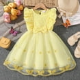 thumbnail image 2 of Girls Dresses Size 5 Birthday Party Dress Embroidery Princess Flower Tutu Dress Wedding Pageant Evening Gown,Yellow,5-6 Years, 2 of 5