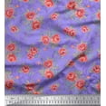 thumbnail image 1 of Soimoi Velvet Fabric Leaves & Rose Floral Decor Fabric Printed Yard 58 Inch Wide, 1 of 3